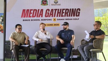 Peluncuran Ekskul Golf BINUS SCHOOL di Damai Indah Golf BSD, Tangsel pada Rabu 10 Juni 2026.