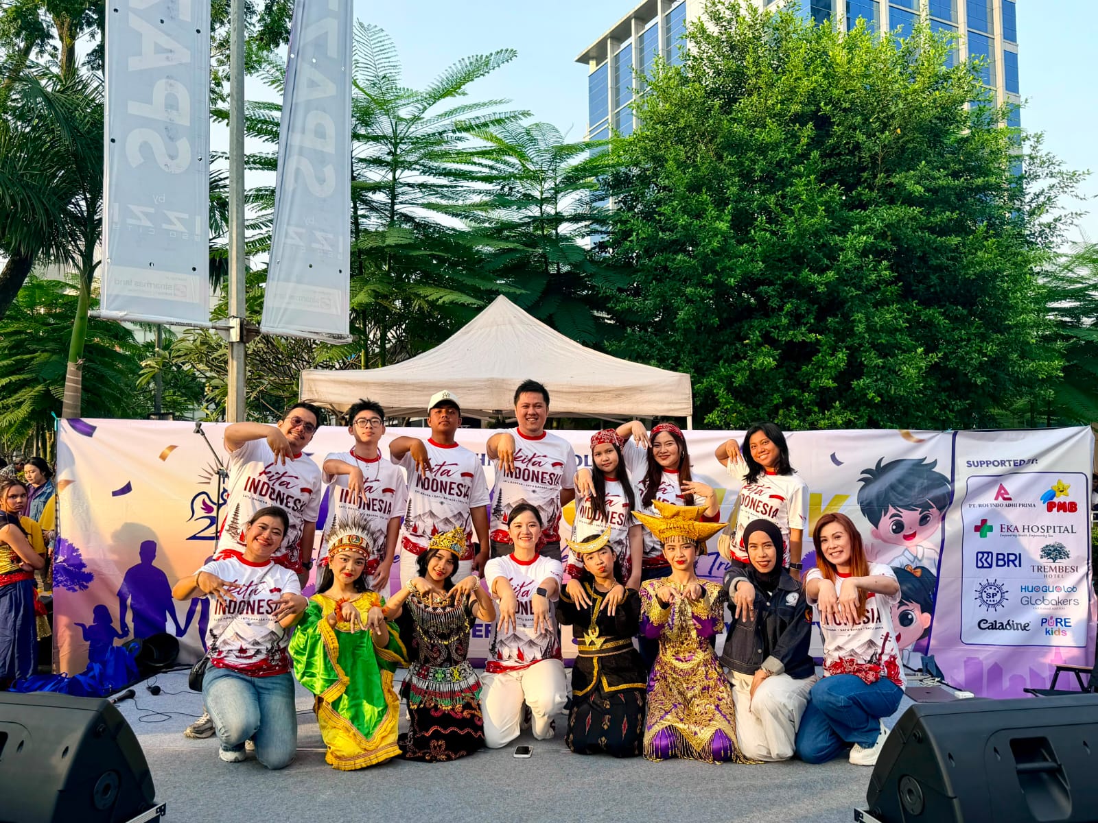 Marissa Susanto drummer panci dengan temen-teman Dance Tangsel
